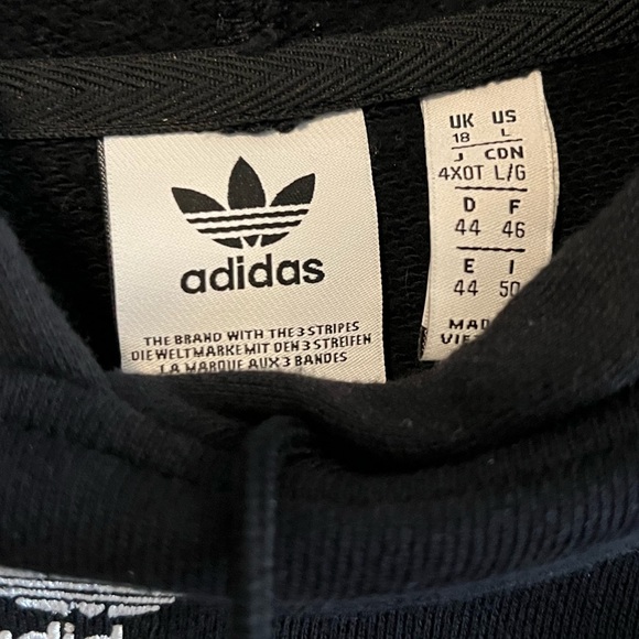 ADIDAS Cropped Hoodie Size L - Picture 3 of 3